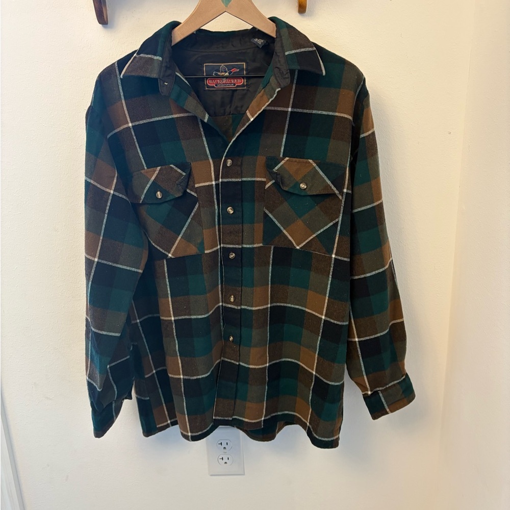 Backpacker Sportswear Plaid Flannel Shirt Men’s Large - Picture 7 of 8